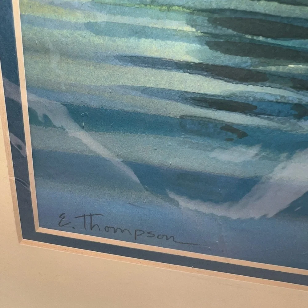 Eve Thompson Original Watercolor Painting “Lone Cabin” Artist Signed 14x18